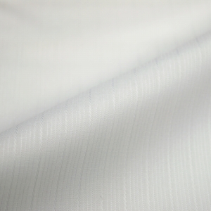 7Daysシャツオリジナル ビジネス白ドビーストライプ1cm細目シャツ・メンズ