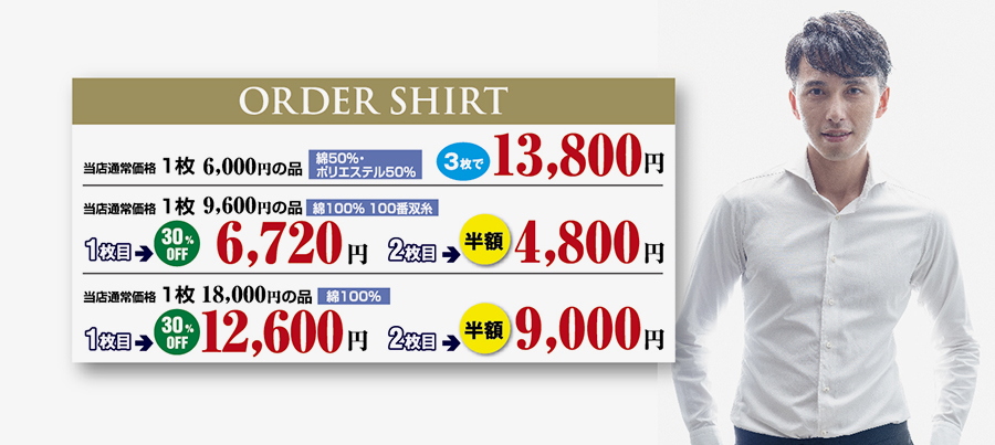 楽ちんオーダー オーダーシャツページ オーダースーツのビッグヴィジョン