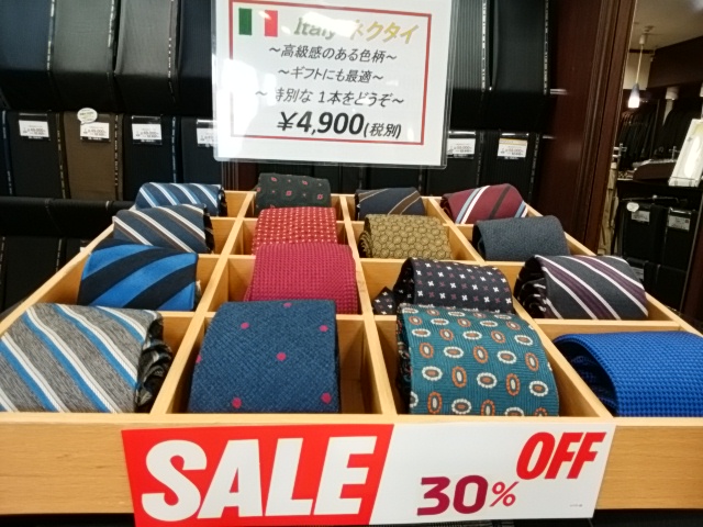 小物、ネクタイなど30%off