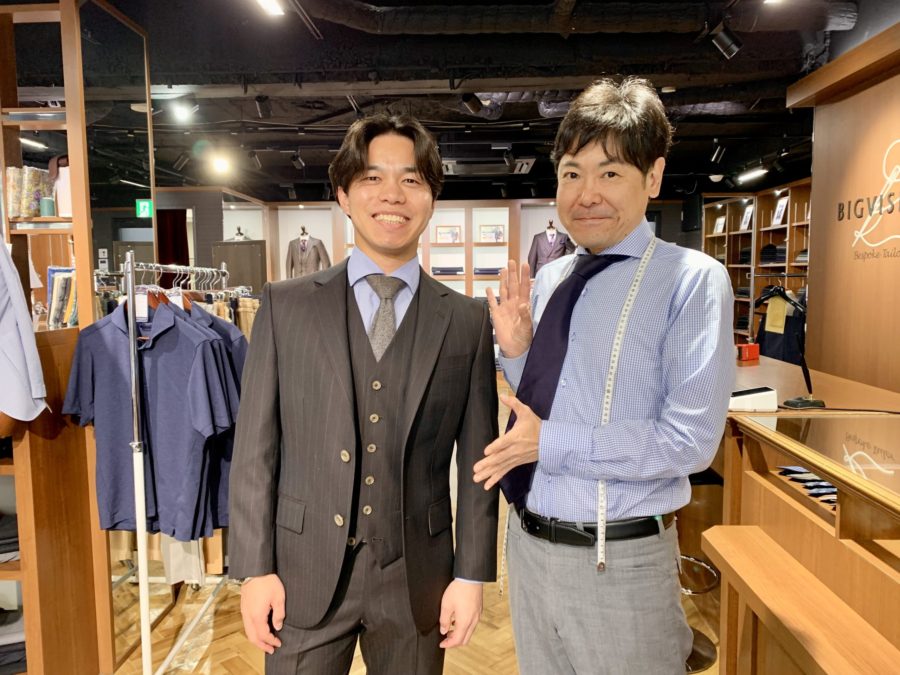 春夏物もスリーピースのご注文が増えています
