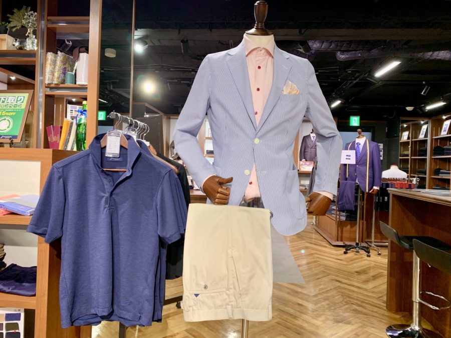 セットアップスーツの上着は、AIRY LIGHT JACKET仕様で！