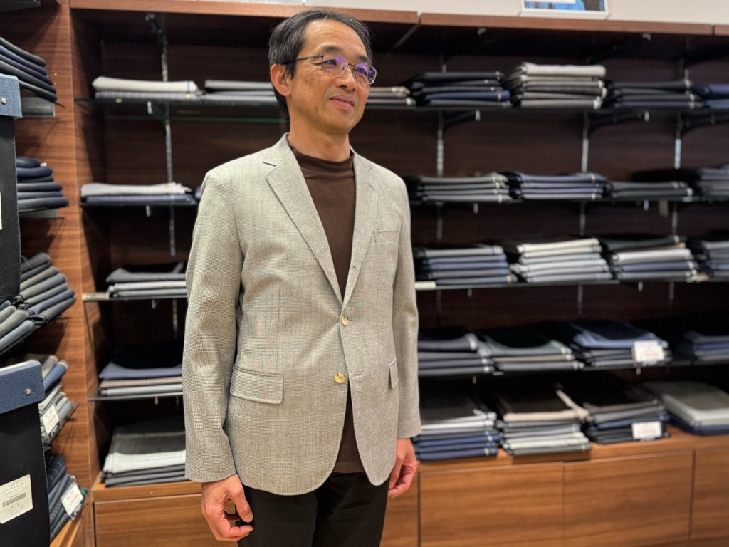 『グレンチェックジャケット』お客様の仕上がり