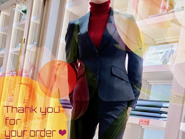 レディーススーツが仕上がりました②茶×チェックのパンツスーツ！/区切りの３月がやってくる