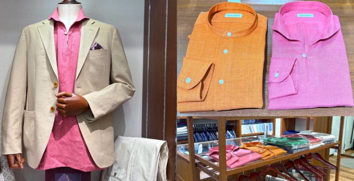 春カラーのコーディネート