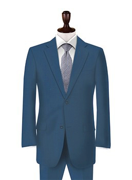 WOLSTAR Tropicalブルー無地 2ピース・メンズ