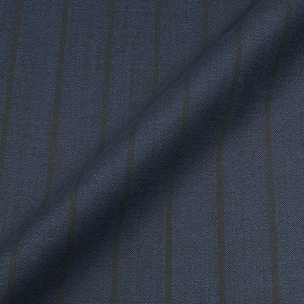 スタンダードコレクション青チョークストライプ 3ピース・メンズ