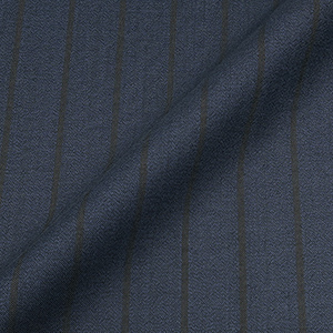 スタンダードコレクション青チョークストライプ 3ピース・メンズ