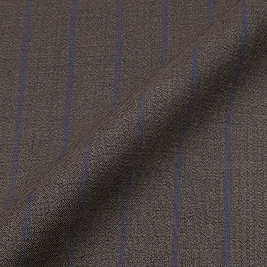 スタンダードコレクション茶チョークストライプ 3ピース・メンズ