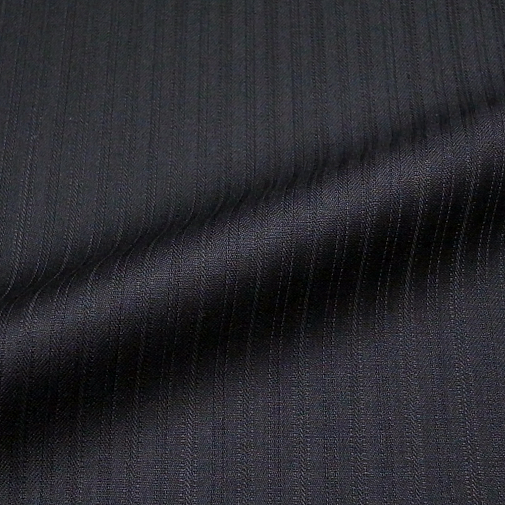 ロロピアーナ黒シャドーストライプ 3ピース メンズ オーダースーツのビッグヴィジョン