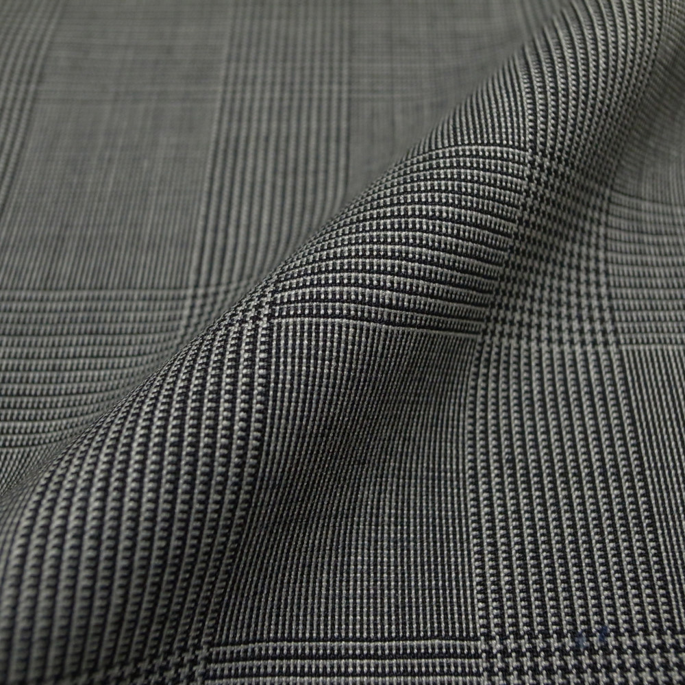 コーデュラ 白 黒グレンチェック スラックス メンズ オーダースーツのビッグヴィジョン