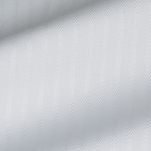 カンクリーニ プレミアム白x白織り柄ストライプシャツ・レディース