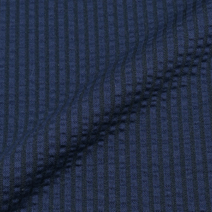 36G Silky サッカージャージー 紺ストライプジャケット・レディース