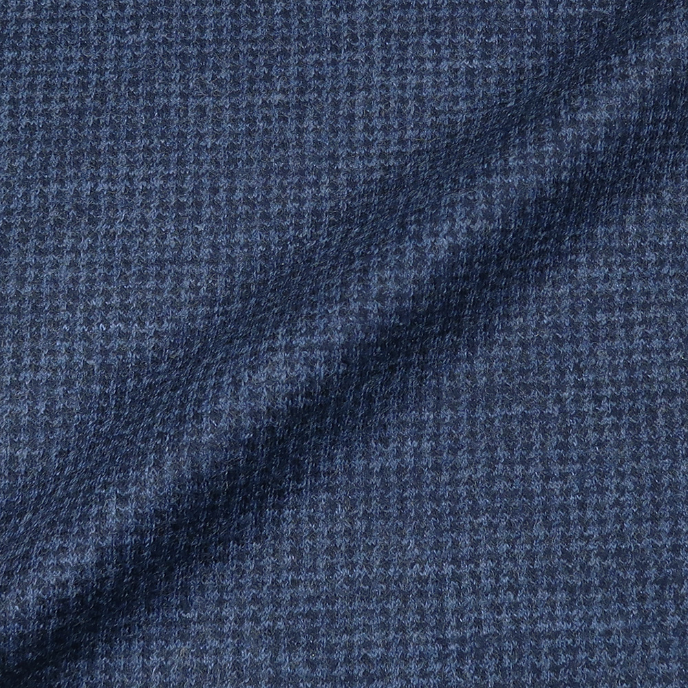 CANONICO JERSEY WORSTED FLANNEL紺千鳥格子 ジャケット・メンズ