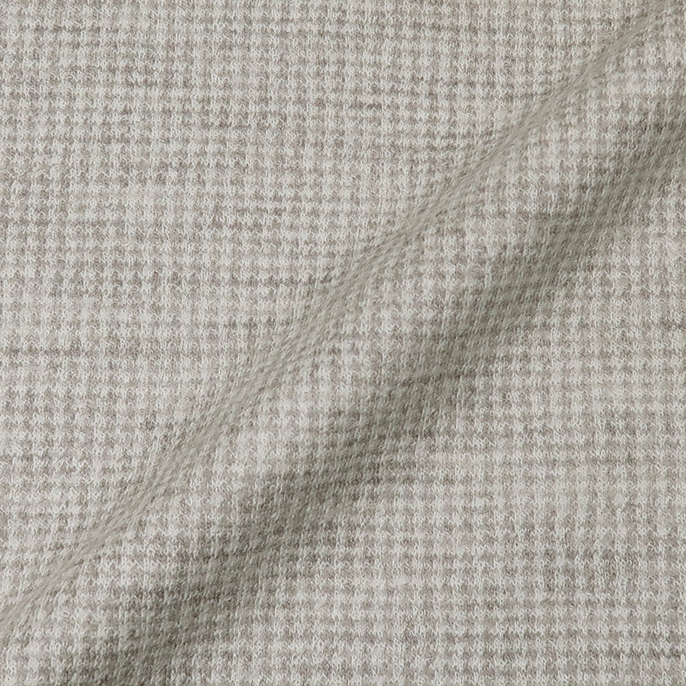 CANONICO JERSEY WORSTED FLANNELベージュ千鳥格子 ジャケット・メンズ