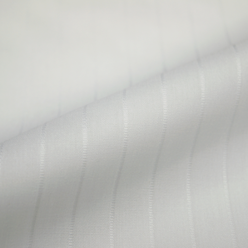 オリジナル ビジネス白ドビーストライプ1cmシャツ・レディース