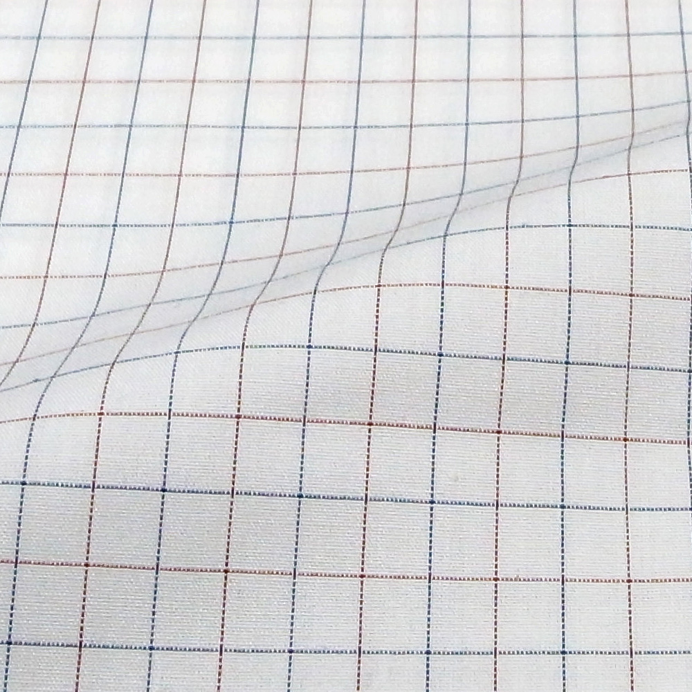 オリジナル ビジネス 紺×レッドタッターソルチェック シャツ・メンズ