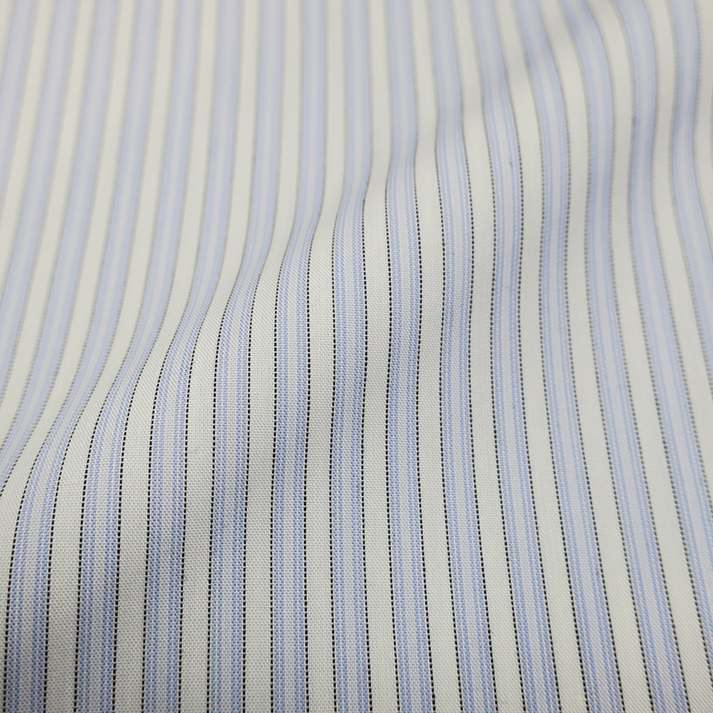 クールマックス ビジネスブルーストライプシャツ メンズ オーダースーツのビッグヴィジョン