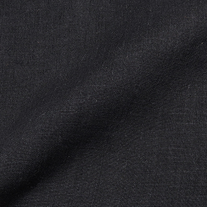 7DaysシャツFrench  LINEN ブラック無地 シャツ・メンズ