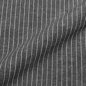  7Daysシャツ綿/麻　ローンストライプ グレーストライプ シャツ・メンズ