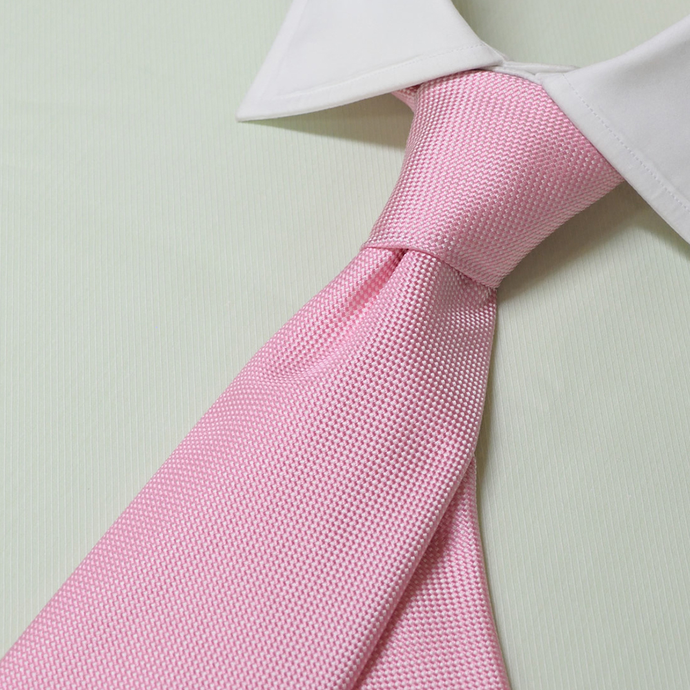 オリジナル ネクタイ 無地 ピンク オーダースーツのビッグヴィジョン