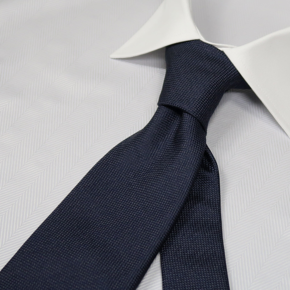 オリジナル ネクタイ 無地 ダークネイビー オーダースーツのビッグヴィジョン