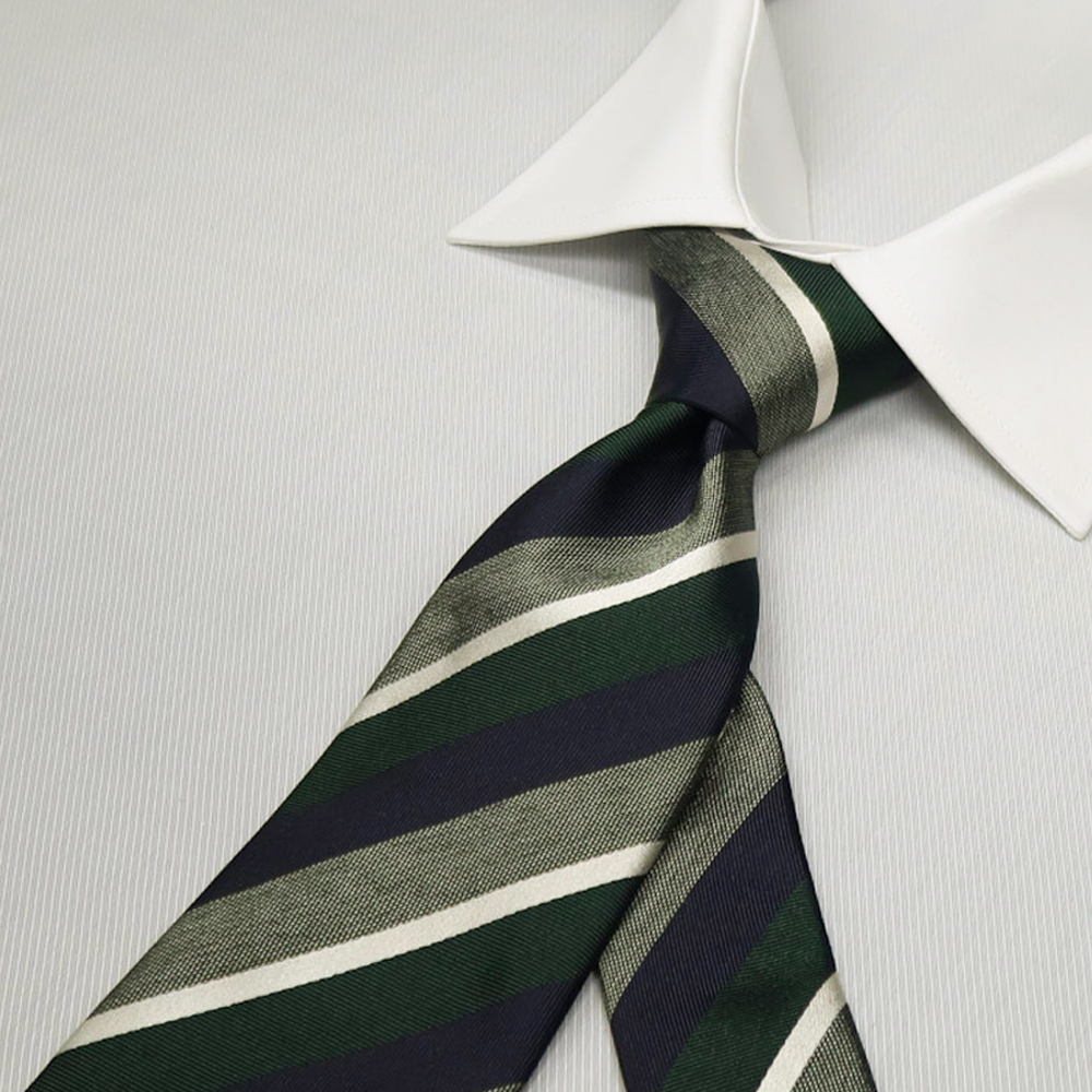 オリジナル ネクタイ レジメンタル グリーン | オーダースーツのビッグ 