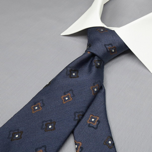 オリジナル ネクタイ 小紋 ブルーグレイ
