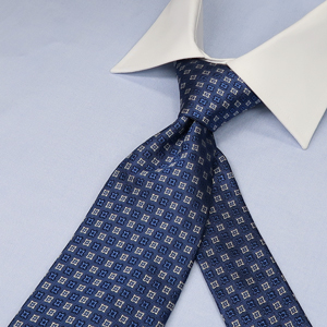 オリジナル ネクタイ 小紋 ブルー